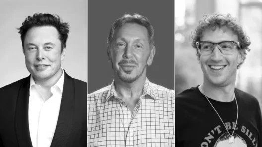 Elon Musk, Larry Ellison és Mark Zuckerberg tech milliárdosok